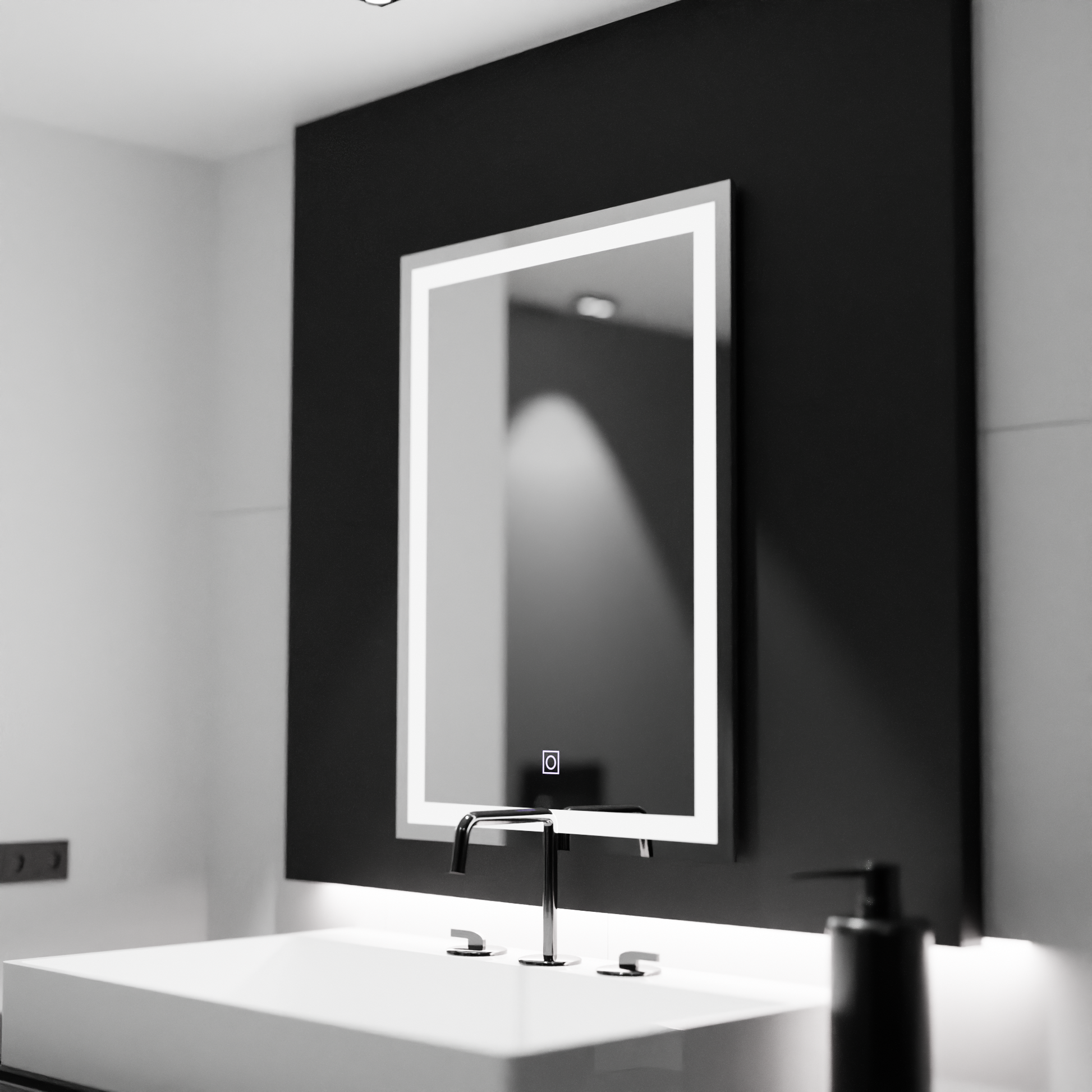 Specchio rettangolare a LED, 60x80 cm, FRAME Basic Touch Specchi Korman C Titolo predefinito Alessandro Design