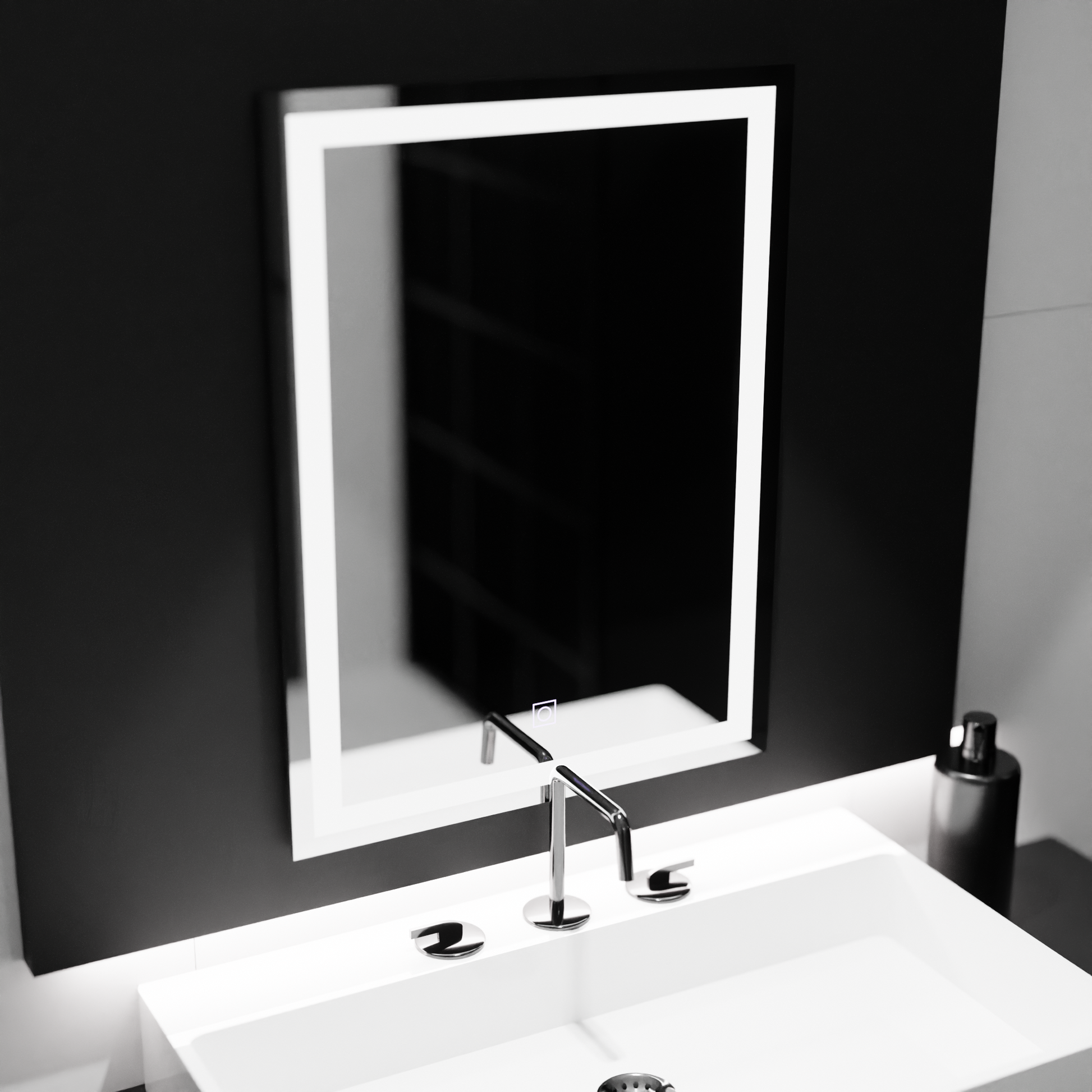 Specchio rettangolare a LED, 60x80 cm, FRAME Basic Touch Specchi Korman C Titolo predefinito Alessandro Design