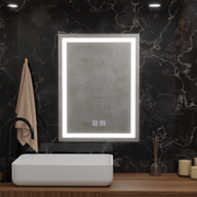 Specchio LED rettangolare, 45x60cm, RADIANTE Touch, Sistema Demister, Specchi Dimmerabili Korman E Titolo predefinito Alessandro Design