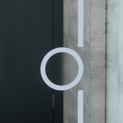 Specchio rettangolare a LED, 75x90 cm, Eclat MotionGlow Marcello, sistema antiappannante, orologio e termometro, lente d'ingrandimento cosmetica, specchi dimmerabili Marcello Titolo predefinito Alessandro Design