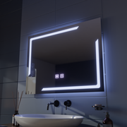 Specchio LED rettangolare, 80x60cm, ECLISSA Touch, Sistema Demister, Specchi Dimmerabili Korman E Titolo predefinito Alessandro Design