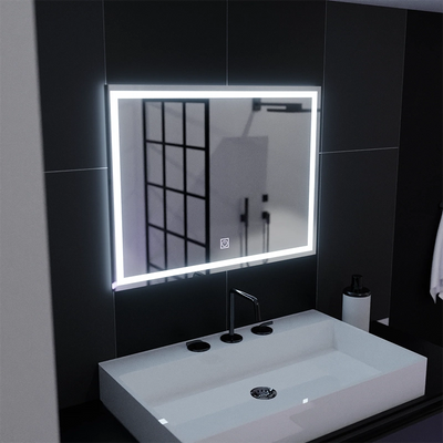 Specchio LED rettangolare, 80x60cm, FRAME Basic Touch