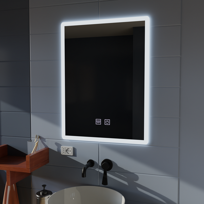Specchio LED rettangolare, 60x80cm, Touch VENERA, Sistema Demister, Specchi Dimmerabili Korman E Titolo predefinito Alessandro Design
