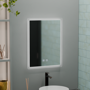 Specchio LED rettangolare, 60x80cm, Touch VENERA, Sistema Demister, Specchi Dimmerabili Korman E Titolo predefinito Alessandro Design