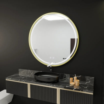 Specchio rotondo a LED, 50 cm, Glanz Touch, sistema Demister, specchi dimmerabili Korman E Titolo predefinito Alessandro Design