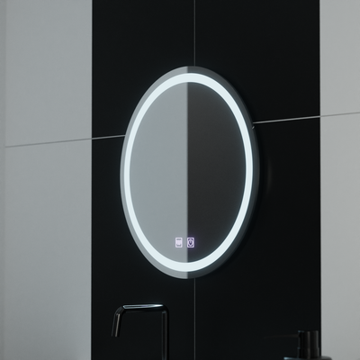 Specchio LED rotondo 50cm Lucea Touch Sistema Luce Fredda Demist