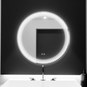 Specchio rotondo a LED 60 cm, Stellaire Touch, sistema Demister, specchi dimmerabili Korman E Titolo predefinito Alessandro Design