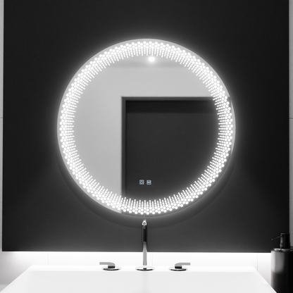 Specchio rotondo a LED 60 cm, Stellaire Touch, sistema Demister, specchi dimmerabili Korman E Titolo predefinito Alessandro Design