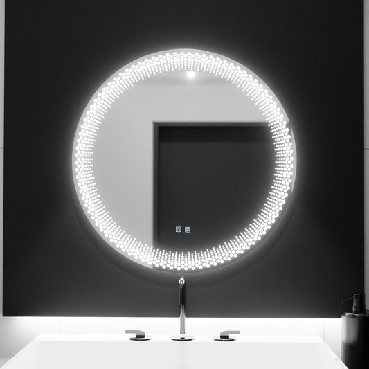Specchio rotondo a LED 60 cm, Stellaire Touch, sistema Demister, specchi dimmerabili Korman E Titolo predefinito Alessandro Design