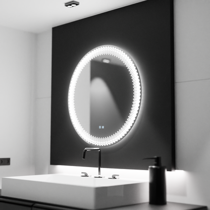 Specchio rotondo a LED 60 cm, Stellaire Touch, sistema Demister, specchi dimmerabili Korman E Titolo predefinito Alessandro Design