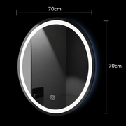 Specchio rotondo a LED, 70 cm, Basic Touch