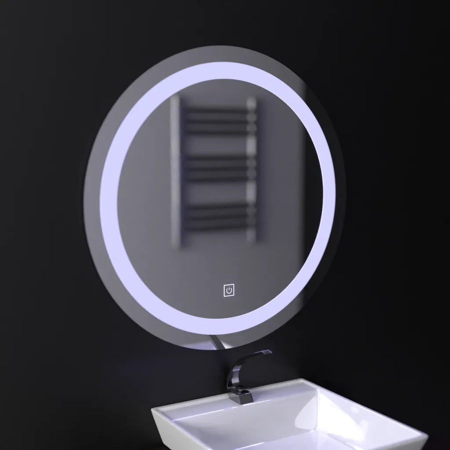 LED Touch Gallio Specchio, Diametro 60cm, Luce Fredda 6000K, Vetro Semplice Specchio LED Titolo predefinito Alessandro Design