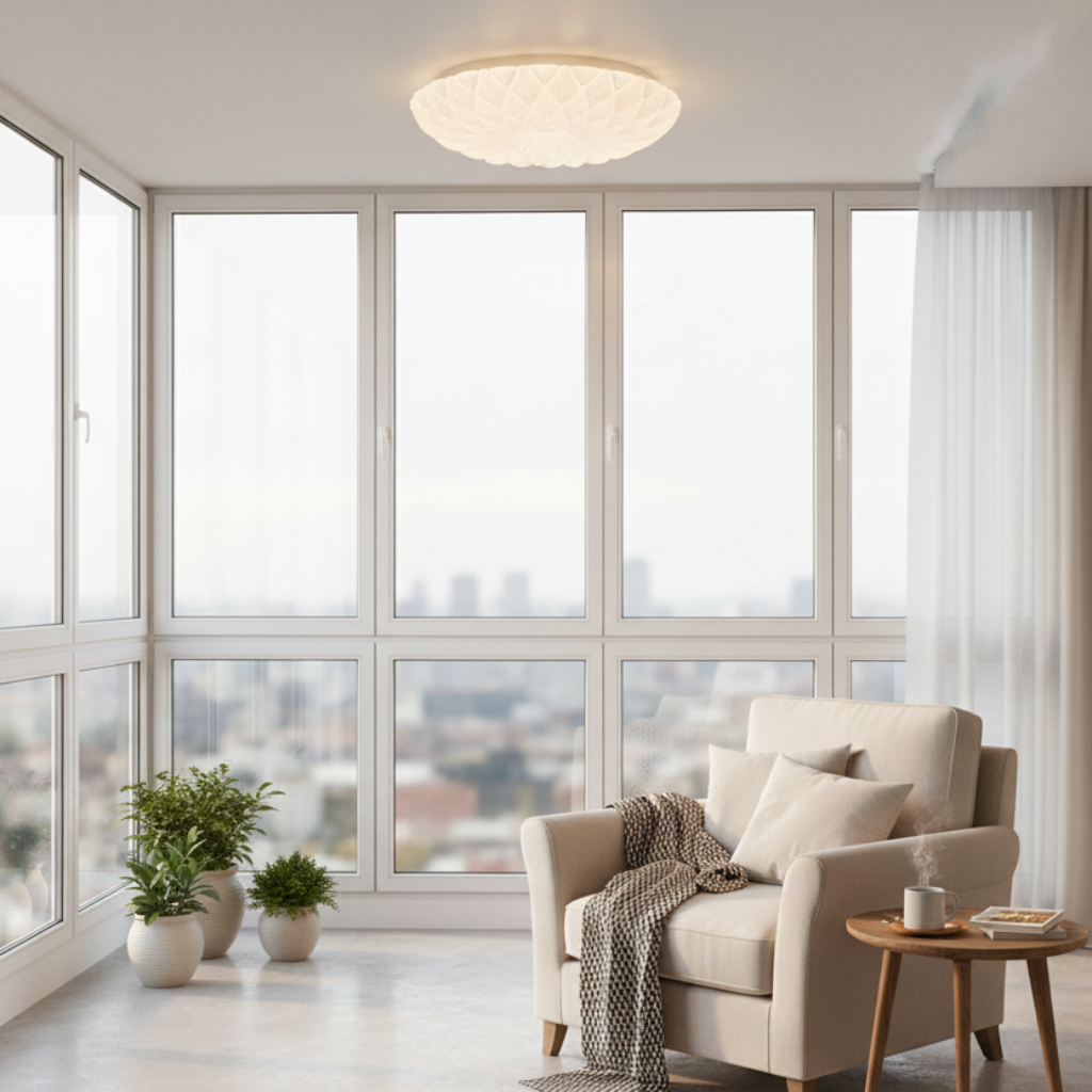 Plafoniera LED 23 cm, 22W, 3000K / 4000K / 6000K, Bianco, Metallo e Acrilico Plafoniere LED Titolo predefinito Alessandro Design