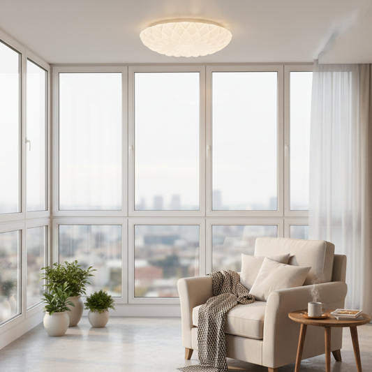 Plafoniera LED 23 cm, 22W, 3000K / 4000K / 6000K, Bianco, Metallo e Acrilico Plafoniere LED Titolo predefinito Alessandro Design