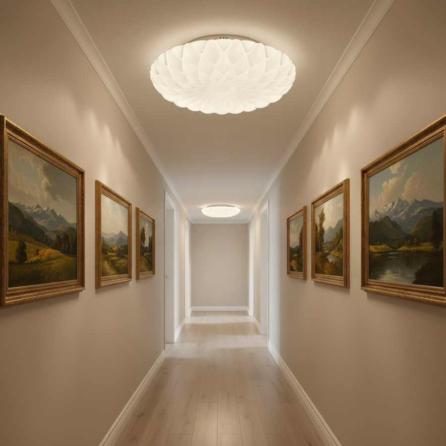 Plafoniera LED 23 cm, 22W, 3000K / 4000K / 6000K, Bianco, Metallo e Acrilico Plafoniere LED Titolo predefinito Alessandro Design