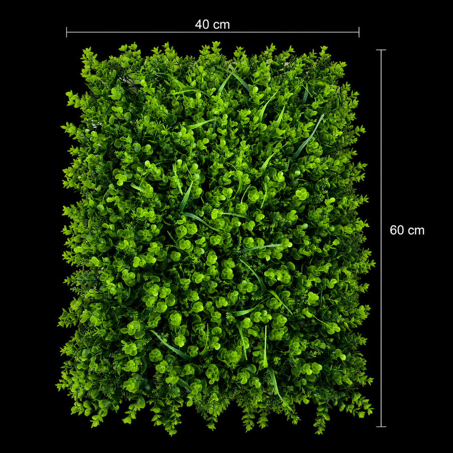 Pannello per recinzione viva con piante artificiali, eucalipto misto, 40 x 60 cm, verde