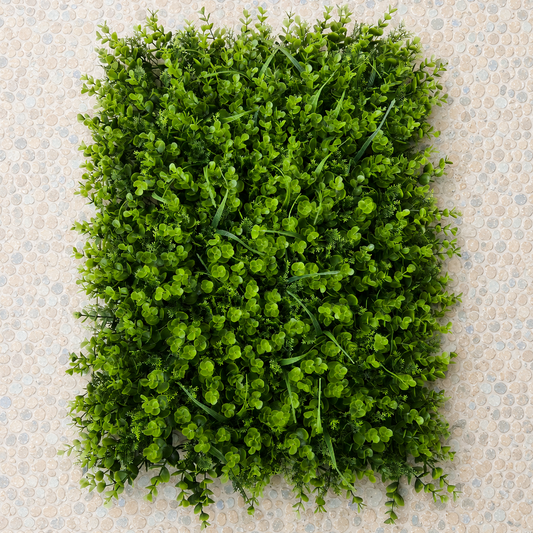 Pannello per recinzione viva con piante artificiali, eucalipto misto, 40 x 60 cm, verde
