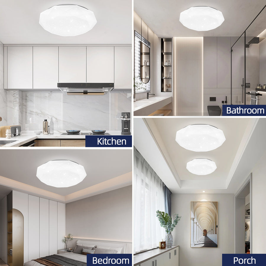 Plafoniera LED, 51W, Diametro 50cm, Luce Calda/Fredda/Neutra, Plafoniere LED Bianche Titolo predefinito Alessandro Design