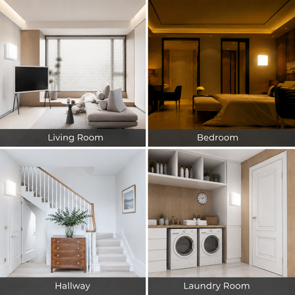 Plafoniera LED Quadrata, 36W, 22x22cm, Luce Fredda, 6000K, Bianco