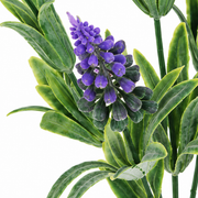 Pianta artificiale, fiore di lavanda decorativo, 5 rami, 33 cm, viola e verde, set da 2
