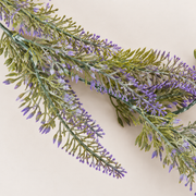 Ghirlanda decorativa di lavanda con piante artificiali, aspetto voluminoso, 183 cm, 72 rami, verde e viola, set da 2 pezzi