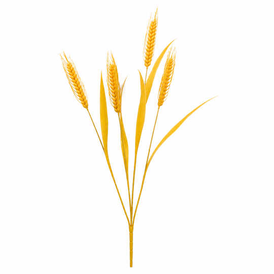 Pianta Artificiale Erba Ornamentale, 83 cm, con 4 Fili, Spezie di Grano, Giallo, Senza Vaso