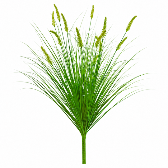 Pianta erba ornamentale artificiale tipo coda di volpe, 100 cm, con 12 spezie, verde, senza vaso