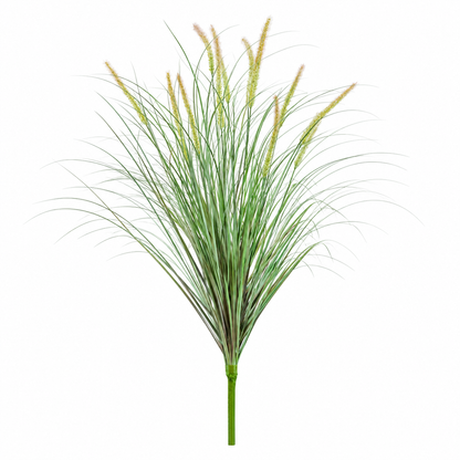 Pianta erbacea ornamentale tipo coda di volpe artificiale, 100 cm, con 12 spezie, verde e rosa, senza vaso