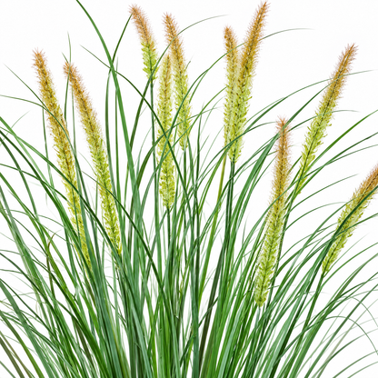 Pianta erbacea ornamentale tipo coda di volpe artificiale, 100 cm, con 12 spezie, verde e rosa, senza vaso