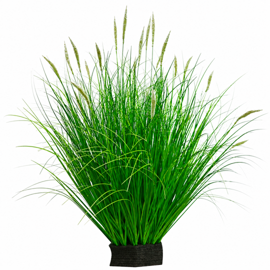 Pianta erbacea ornamentale tipo coda di volpe artificiale, 80 cm, con 33 spezie, verde e bianco, senza vaso