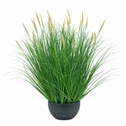 Pianta artificiale, erba ornamentale in vaso a coda di volpe, 70 cm, con 25 spezie, verde e rosa