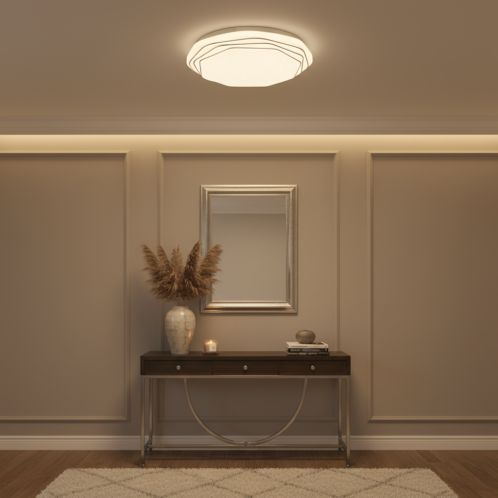 Plafoniera LED 23 cm, 22W, 3000K / 4000K / 6000K, Bianco, Metallo e Acrilico Plafoniere LED Titolo predefinito Alessandro Design