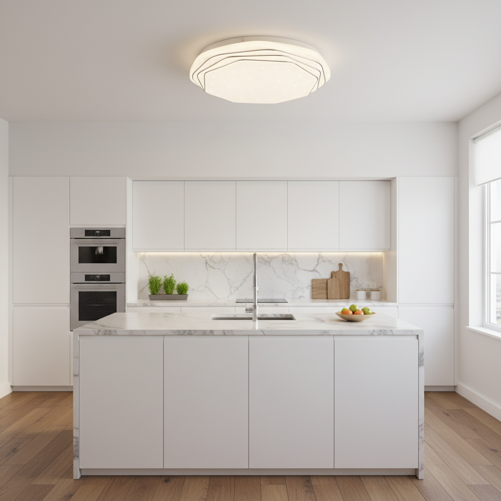 Plafoniera PL152 LED 35 cm, 31W, 3000K / 4000K / 6000K, Bianco, Plafoniere LED in metallo e acrilico Titolo predefinito Alessandro Design