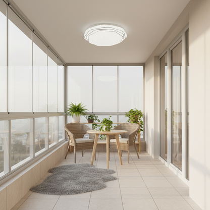 Plafoniera LED 23 cm, 22W, 3000K / 4000K / 6000K, Bianco, Metallo e Acrilico Plafoniere LED Titolo predefinito Alessandro Design