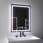 Specchio rettangolare a LED, 45x60 cm, Verite MotionGlow Marcello, sistema antiappannamento, orologio e termometro, Specchi Marcello dimmerabili Titolo predefinito Alessandro Design