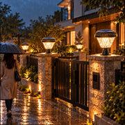 Lampada Solare LED per Palo Esterno SOLEO, 8W, Luce Calda/Fredda/Neutra + RGB, Forma Rotonda, Alluminio, Nero, Dimmerabile