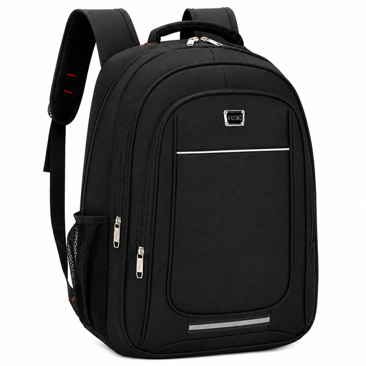 Rucsac Travel Business BAKU, 48x32x18 cm, Oxford, Negru si alb