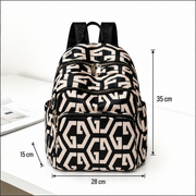 Zaino da viaggio e business BUKHARA, 28x15x35 cm, Oxford, bianco e nero