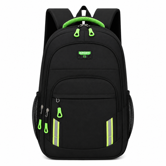 Rucsac Travel Business YEVLAKH, 47x32x14 cm, Oxford, Negru si Verde