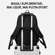Rucsac de Scoala BOYSUN, 47x32x14 cm, Oxford, Negru si Albastru