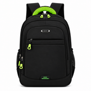 Rucsac de Scoala BOYSUN, 47x32x14 cm, Oxford, Negru si Verde