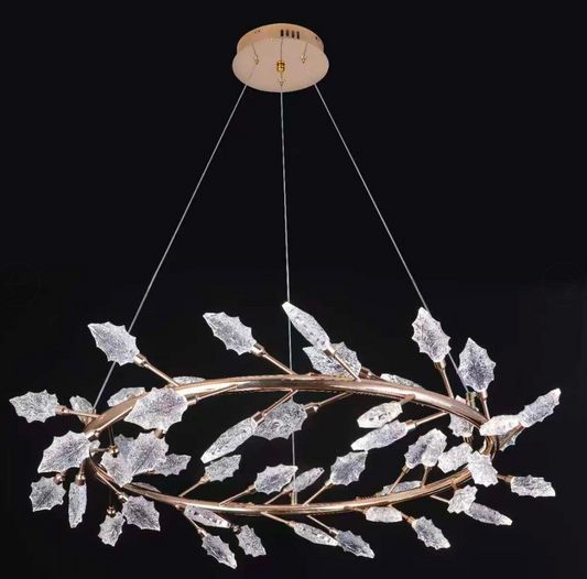Lampadario in Cristallo, LED, TOCCATA Largo, 20W, Luce Calda/Neutra/Fredda, Diametro 60cm, Oro, Altezza Regolabile Lampadari Moderni Titolo predefinito Alessandro Design