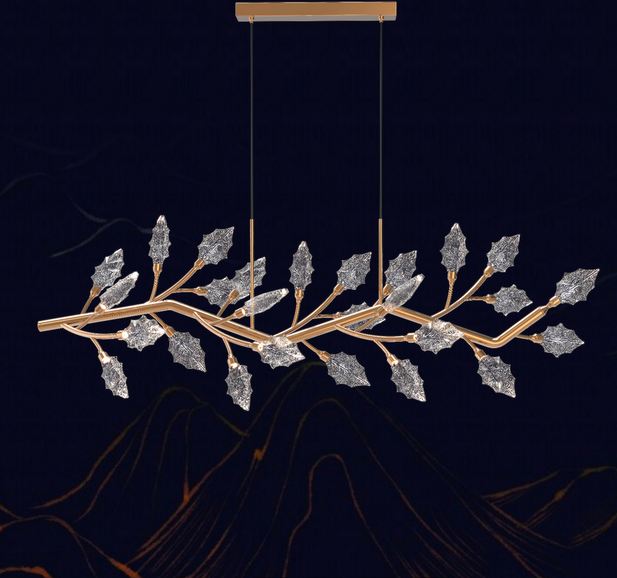 Lampadario in Cristallo, LED, TOCCATA Longo, 21W, Luce Calda/Neutra/Fredda, Oro, Altezza Regolabile Lampadari Moderni Titolo predefinito Alessandro Design