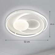 Lampadario LED con telecomando ASTERA, Forma Rotonda, 86W, Luce Fredda/Calda/Neutra, Dimmerabile, Bianco