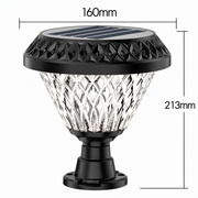 Lampada Solare LED per Palo Esterno SOLEO, 8W, Luce Calda/Fredda/Neutra + RGB, Forma Rotonda, Alluminio, Nero, Dimmerabile