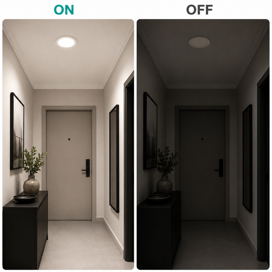 Spot LED AKTOBE, Ø16.8cm, 12W, Rotund, Lumina Rece, Alb, Metal si Acrilic