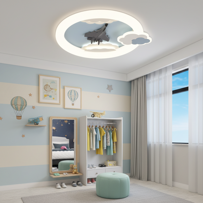 Lampadario a LED con telecomando 72W, Diametro 50cm, Luce Fredda/Calda/Neutra, Lampadario a LED Blu con telecomando Titolo predefinito Alessandro Design