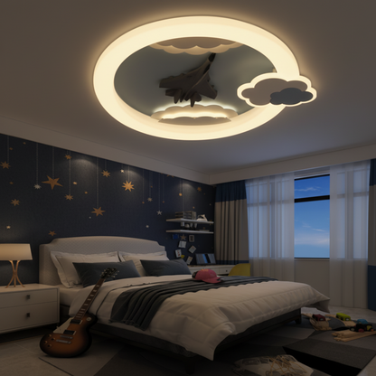 Lampadario a LED con telecomando 72W, Diametro 50cm, Luce Fredda/Calda/Neutra, Lampadario a LED Blu con telecomando Titolo predefinito Alessandro Design