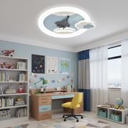 Lampadario a LED con telecomando 72W, Diametro 50cm, Luce Fredda/Calda/Neutra, Lampadario a LED Blu con telecomando Titolo predefinito Alessandro Design