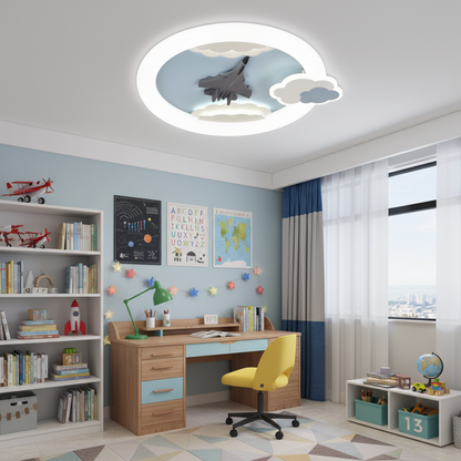 Lampadario a LED con telecomando 72W, Diametro 50cm, Luce Fredda/Calda/Neutra, Lampadario a LED Blu con telecomando Titolo predefinito Alessandro Design